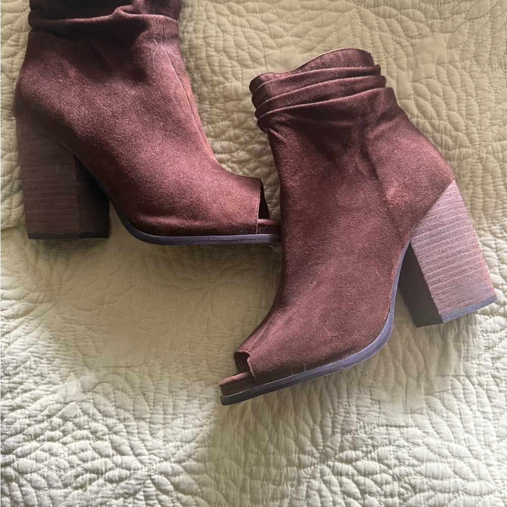 Jeffrey Campbell Chocolate Suede Heeled Boots